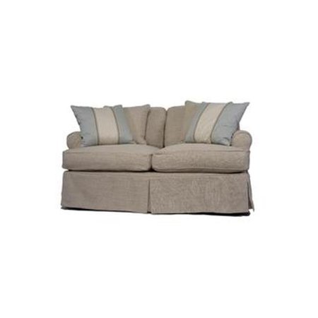 SUNSET TRADING Sunset Trading Horizon Loveseat - Slip Cover Set Only - Linen SU-117610SC-466082